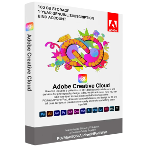 Adobe Creative Cloud All apps Subscription 1 Year (Your Adobe ID)